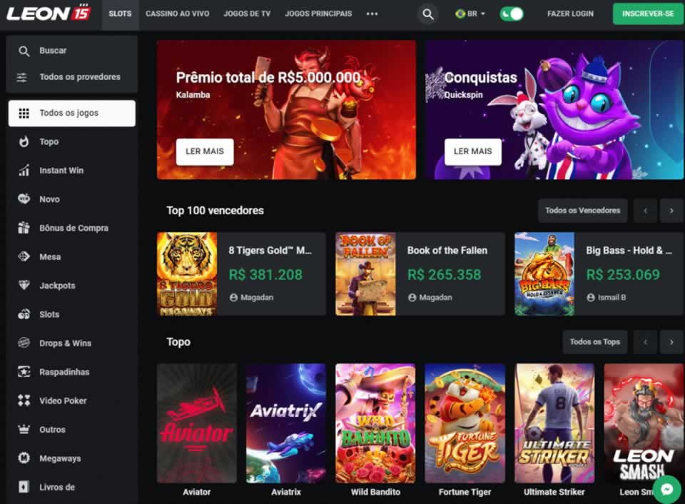 A seção de jogos de cassino online do yiny leon oferece uma ampla gama de opções, incluindo uma variedade de slots, jogos de mesa, pôquer, blackjack, roleta, dados e bingo.